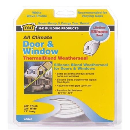 M-D M-d Products 17ft. White Door & Window Thermal Blend Weatherseal  43846 5393038